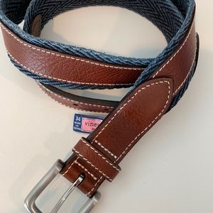 Men’s Vineyard Vines Canvas Leather Belt size 34